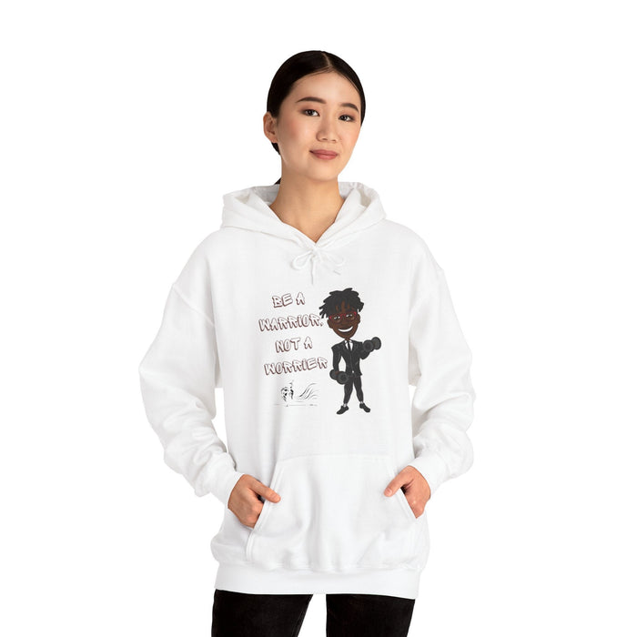 Warrior Quote Hoodie, Inspire Hooded Top, Motivate Pullover, Bold Message Sweat, Empower Hoodie, Positive Vibes Jumper, Quote Graphic Hoodie