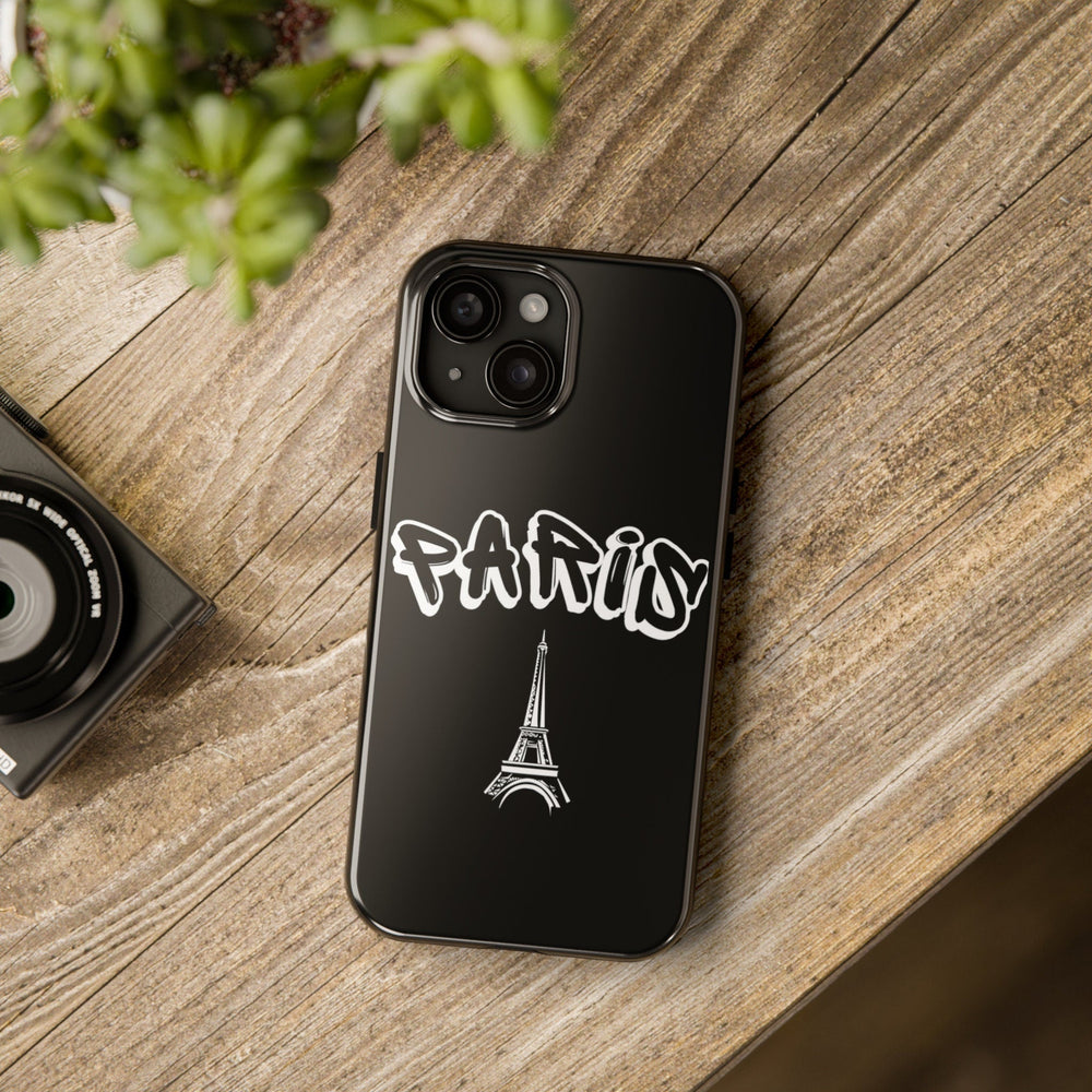 Paris iPhone Case, Tough Phone Cover, Designer Mobile Case, Urban Chic Accessory, Stylish Shell, Trendy Device Cover, Fashionable Case