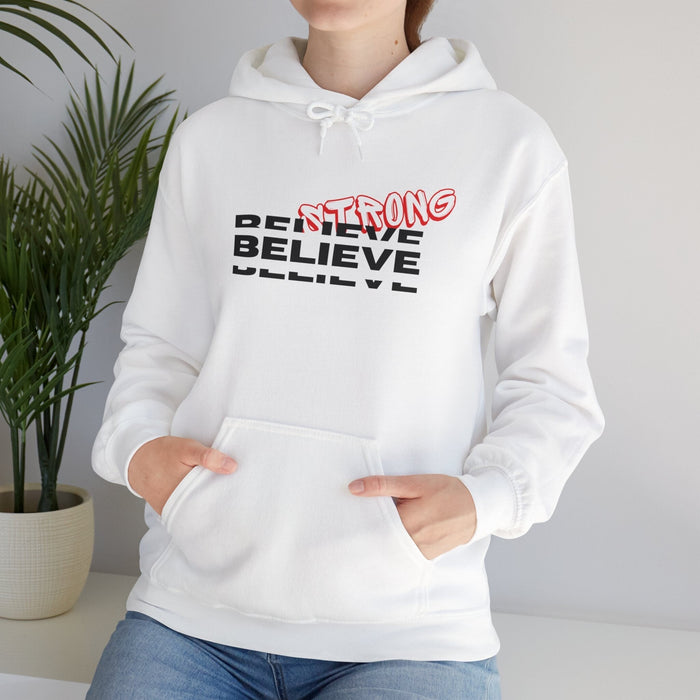 Strong Believe, Unisex Hoodie, Heavy Blend, Trendy Sweatshirt, Bold Statement, Cozy Apparel, Casual Fashion, Inspirational Wear