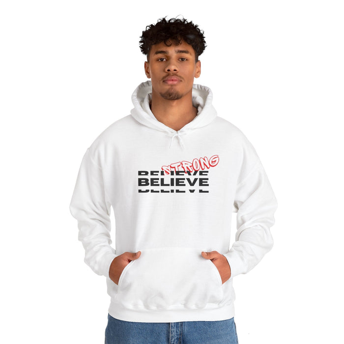 Strong Believe, Unisex Hoodie, Heavy Blend, Trendy Sweatshirt, Bold Statement, Cozy Apparel, Casual Fashion, Inspirational Wear