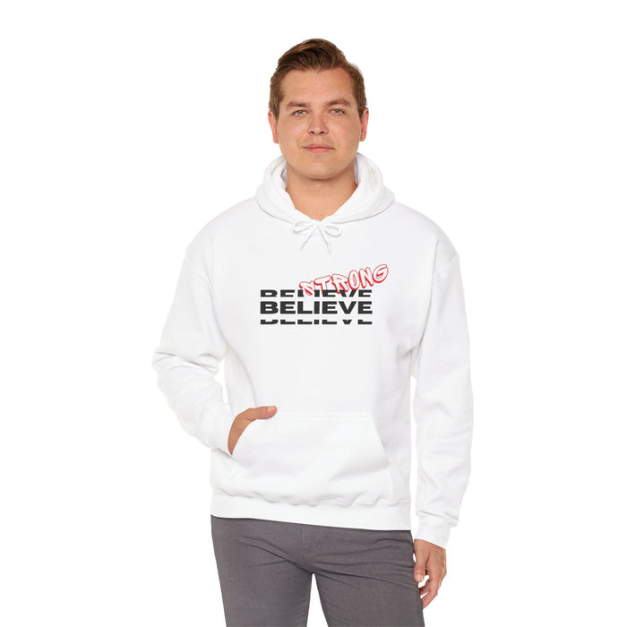 Strong Believe, Unisex Hoodie, Heavy Blend, Trendy Sweatshirt, Bold Statement, Cozy Apparel, Casual Fashion, Inspirational Wear