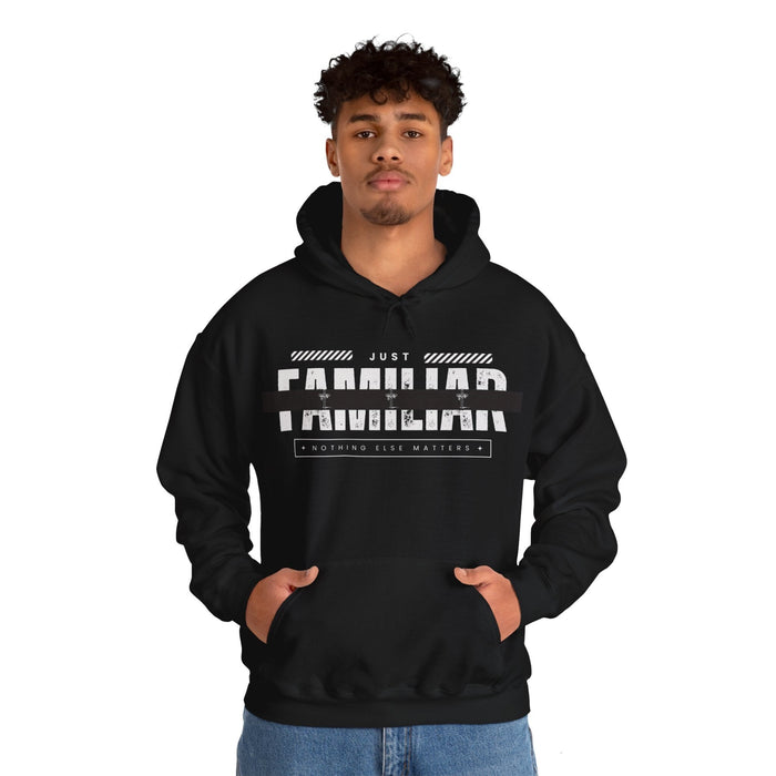 Familiar Hoodie, Casual Style, Cozy Fashion, Unisex Apparel, Trendy Sweatshirt, Comfort Wear, Urban Fashion,