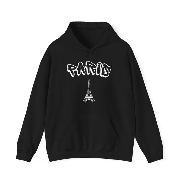 Paris Tower Hoodie, Unisex Hooded Top, Cityscape Print, Stylish Sweatshirt, Fashionable Wear, Urban Fashion, Cozy Hoodie